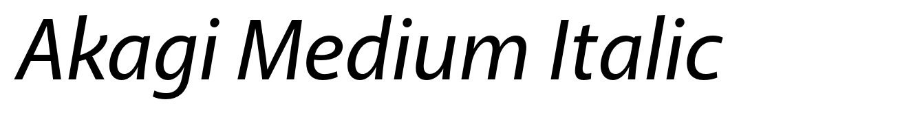 Akagi Medium Italic